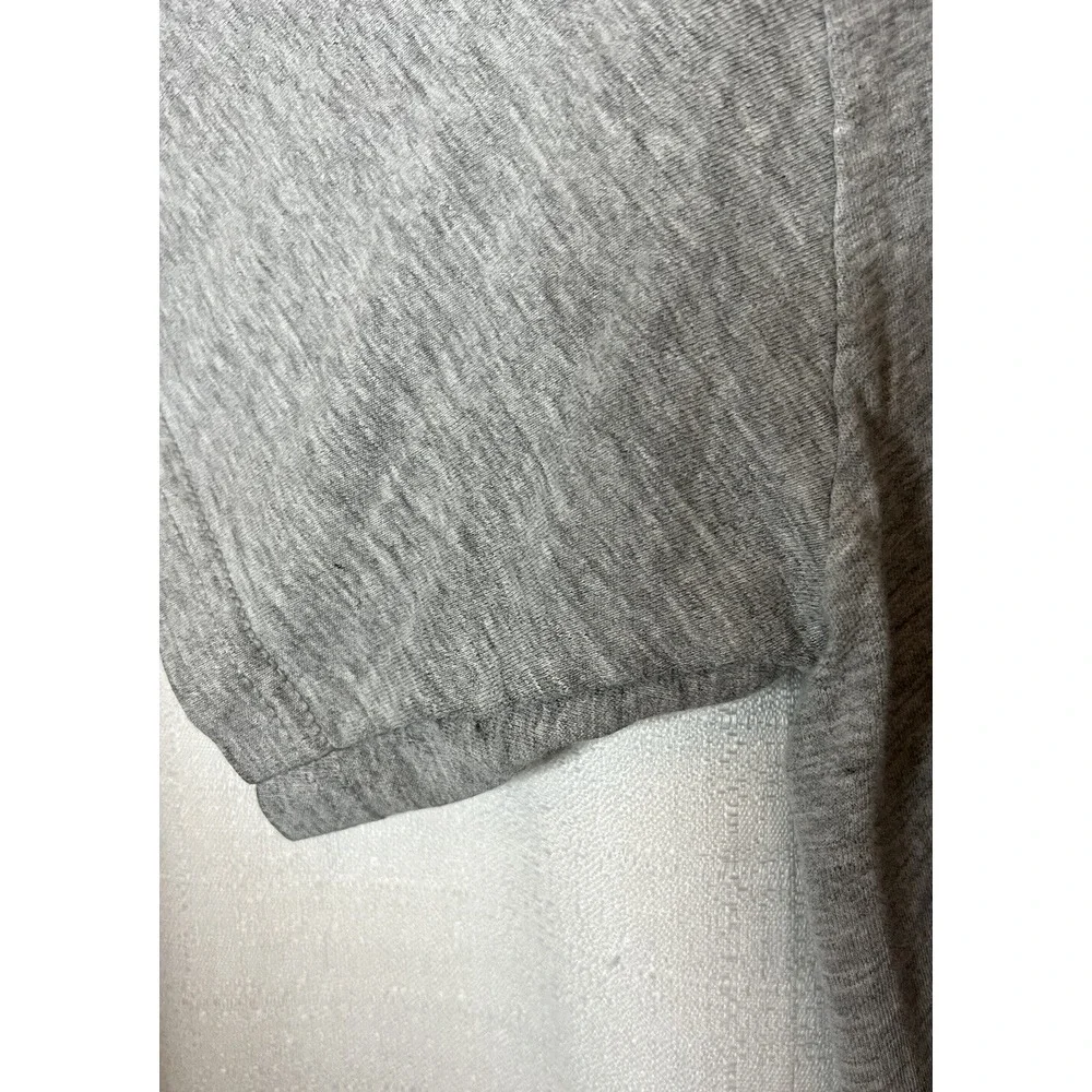 Vtg Nike Mens XL Solid Grey T-Shirt w/ White Embroidered Swoosh READ
